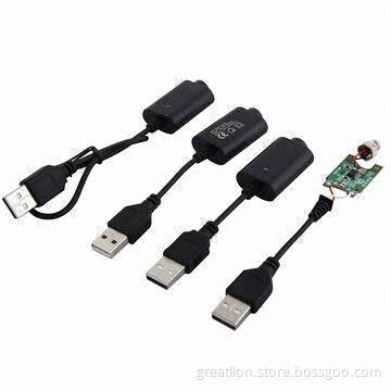 Inline USB Chargers for eGo and 510 Series of Electronic Cigarettes with Short-circuit Protection